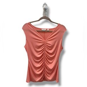 New York & Company Coral Ruched Blouse